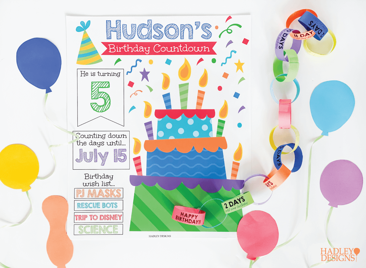 Countdown ideas for birthday