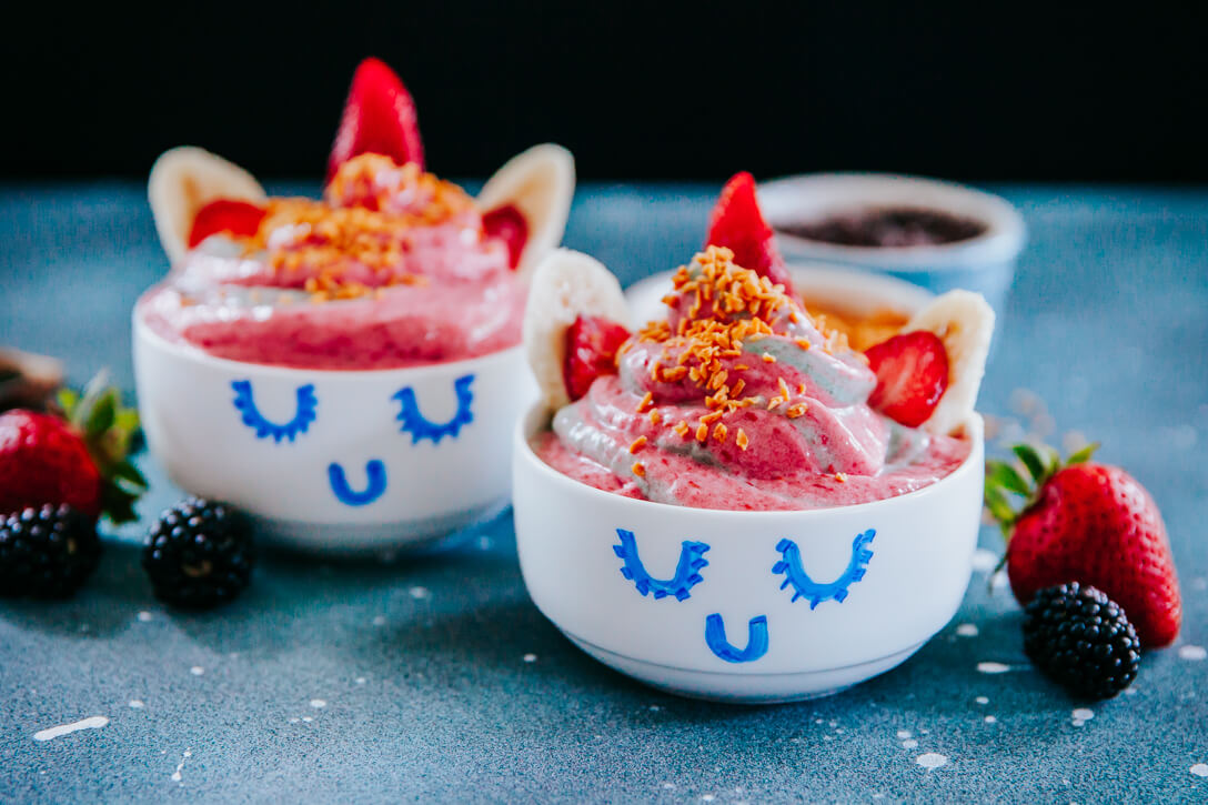 unicorn smoothie bowls fun birthday breakfast ideas for kids