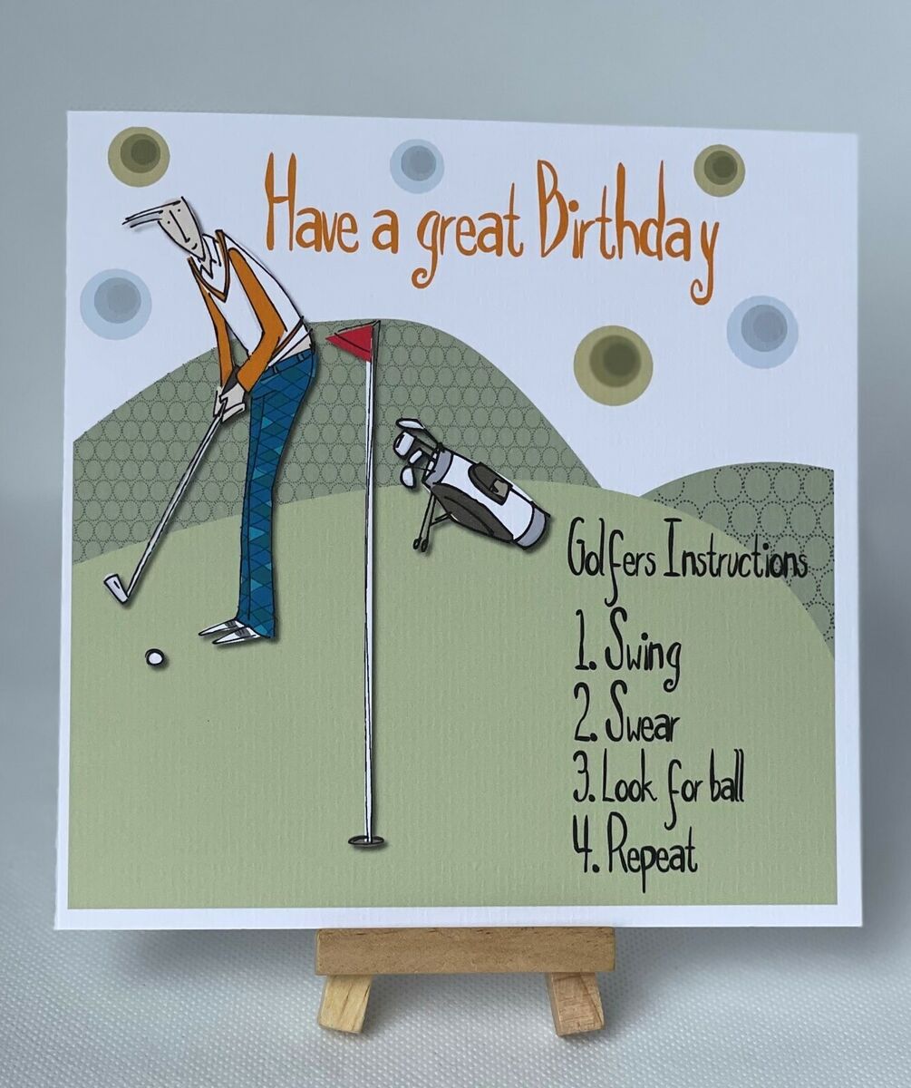 Creative Birthday Golf Birthday Cards Ideas for Golfers