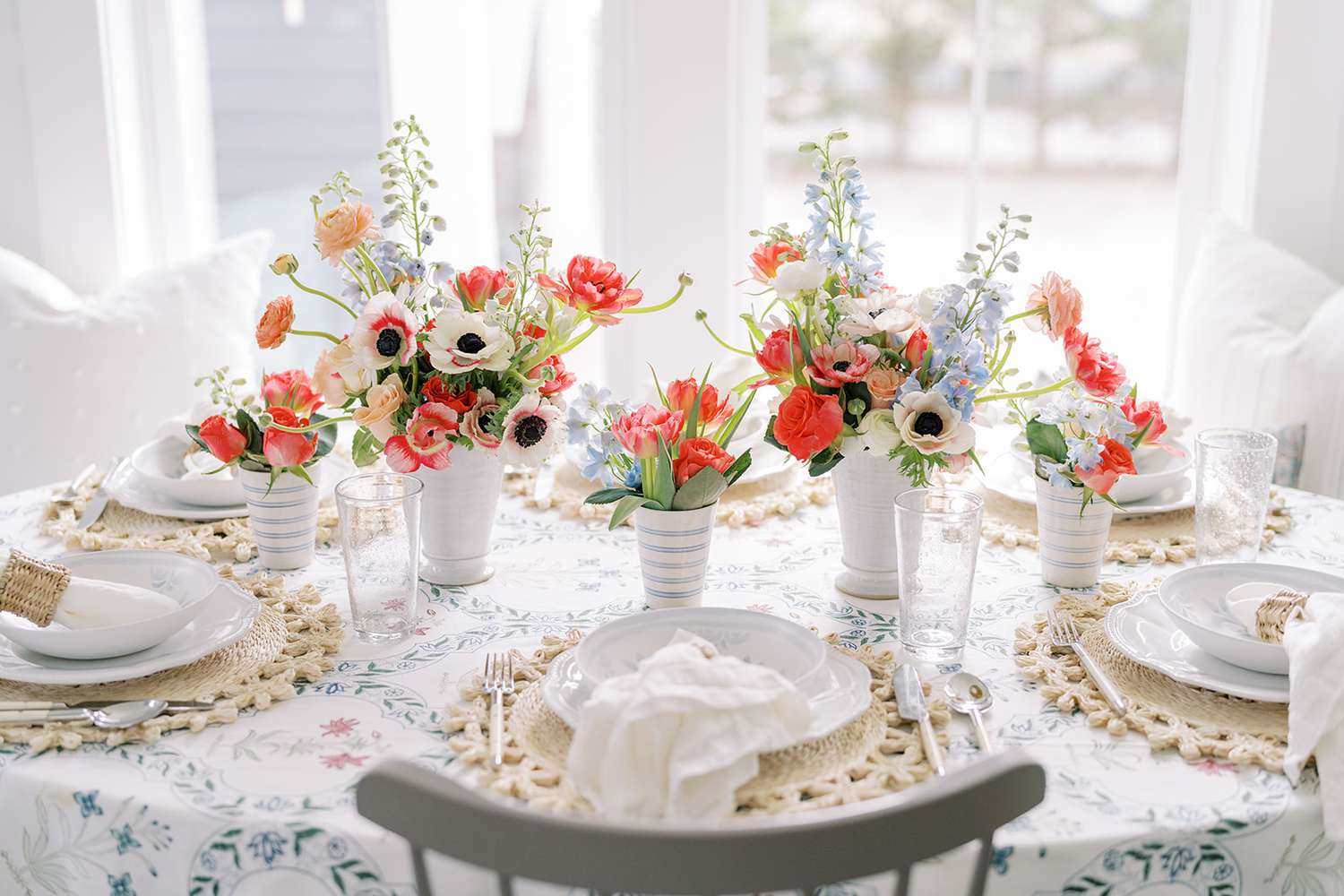 Tea Party Chic 60th birthday table decoration ideas