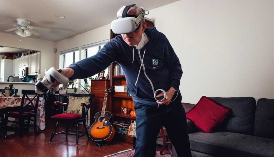 Virtual Reality Headset for A Man Turning 50