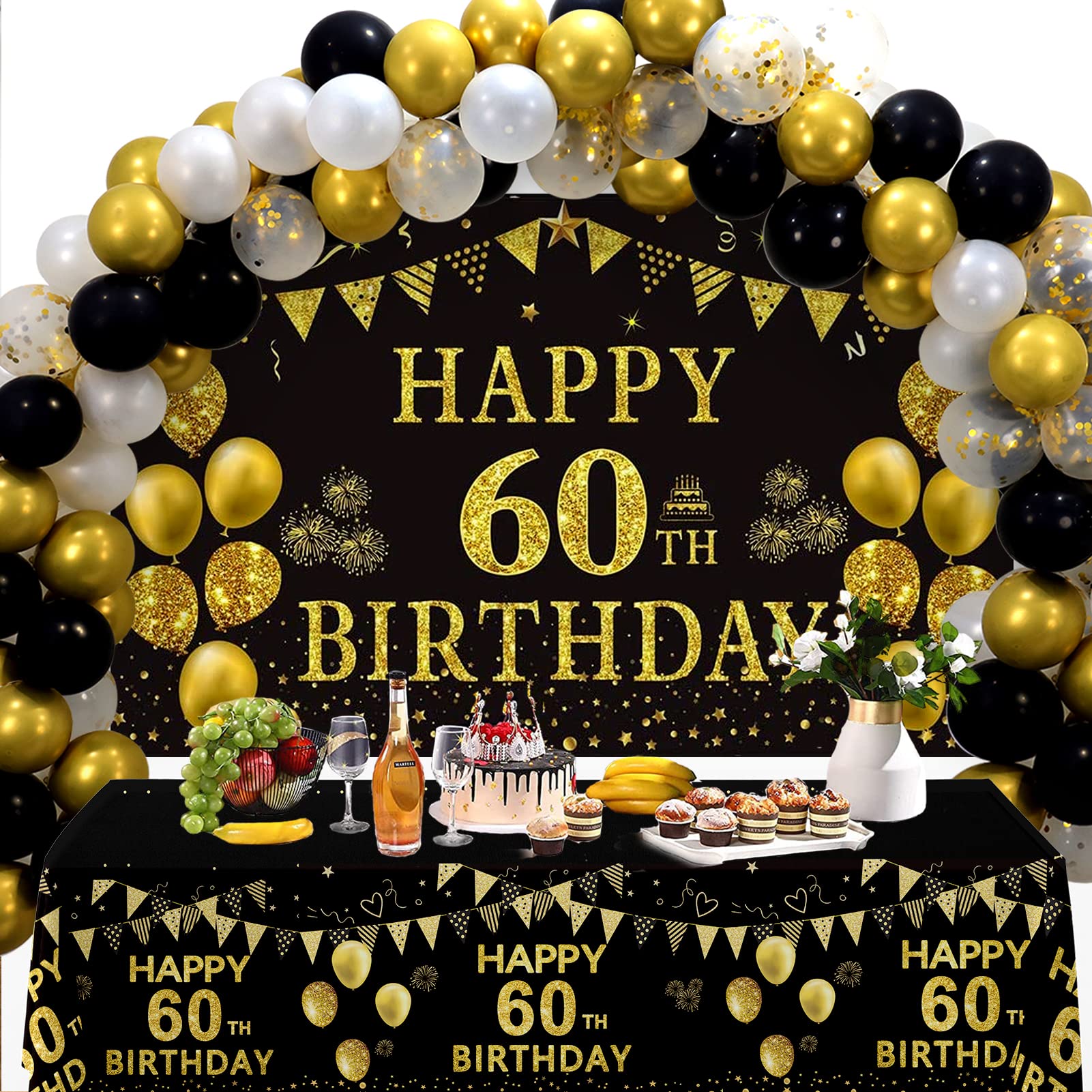 DIY table decor for 60th birthday