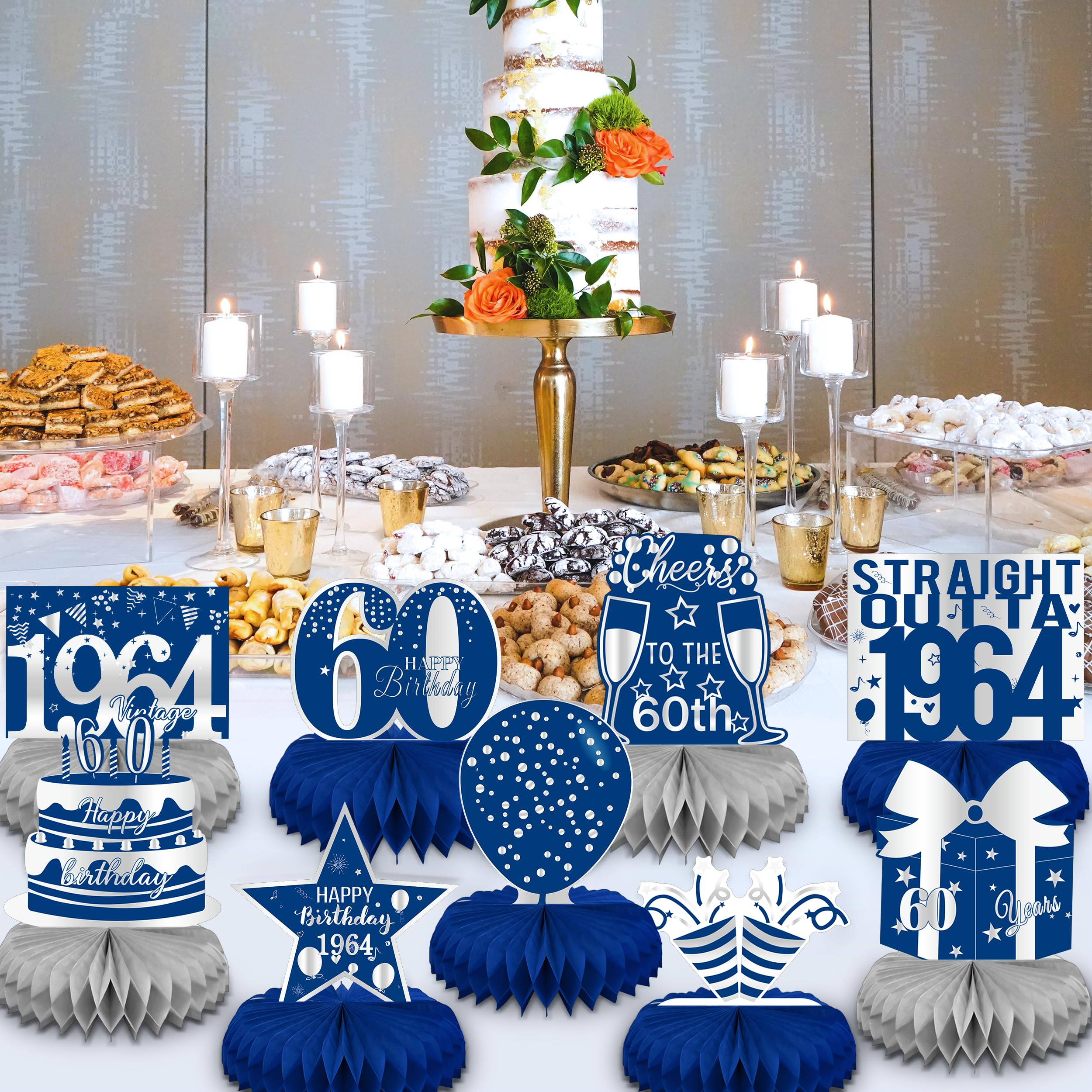 Hobby Haven table decor for 60th birthday