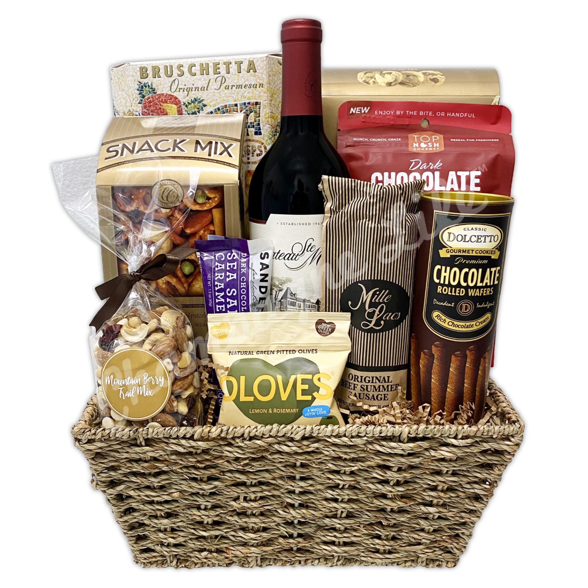 Customized wine gift basket for mom birthday