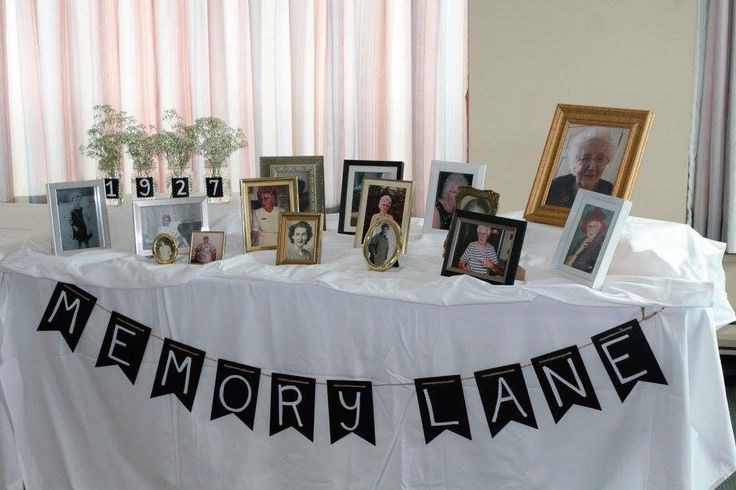 Memory Lane Table Runner table decoration ideas for 60th birthday party