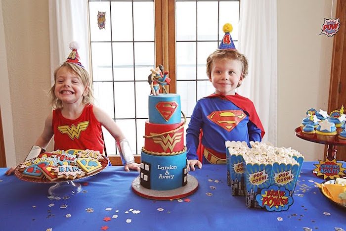 Superhero Theme for Joint Birthday Party
